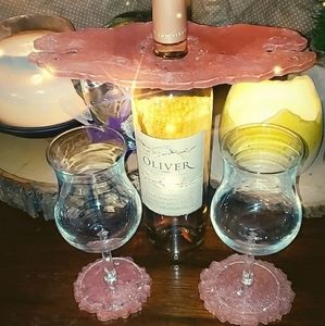 2 glass Wine rack holder set